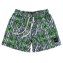 画像をギャラリービューアに読み込む, Board Shorts【Botanical Stipe】White×Navy Blue