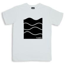 画像をギャラリービューアに読み込む, T-shirt【Black WAVE】White
