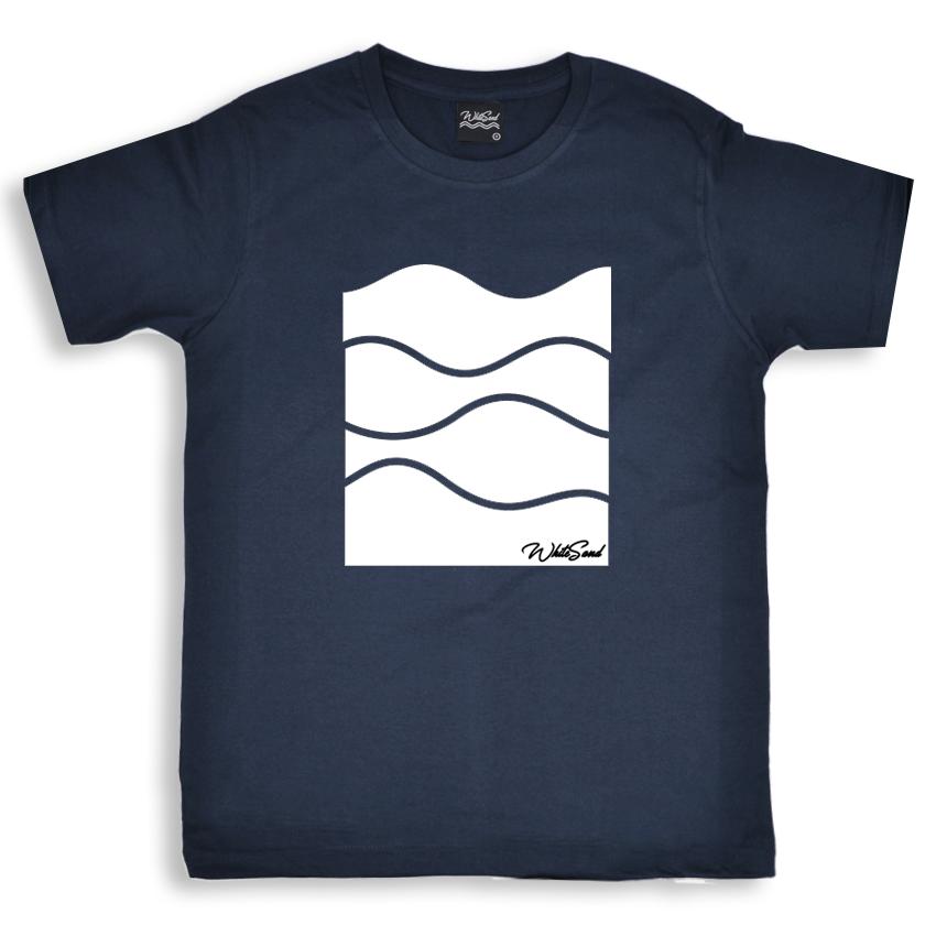 T-shirt【Black WAVE】Navy Blue