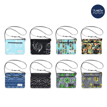 画像をギャラリービューアに読み込む, Sacoche Bag / Walter Proof【Botanical Stripe】White×Navy Blue
