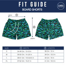 画像をギャラリービューアに読み込む, Board Shorts【Botanical Stipe】White×Navy Blue
