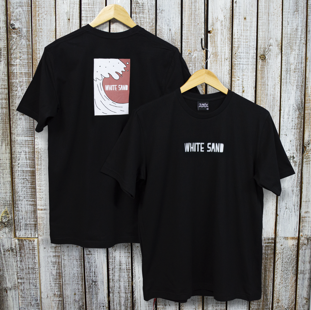 T-shirt【Back Wave】Black