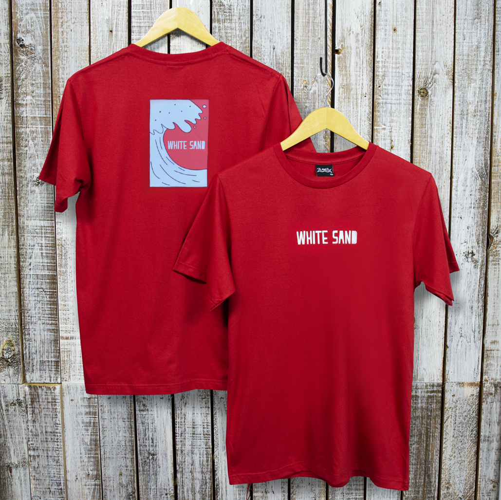 T-shirt【Back Wave】Red