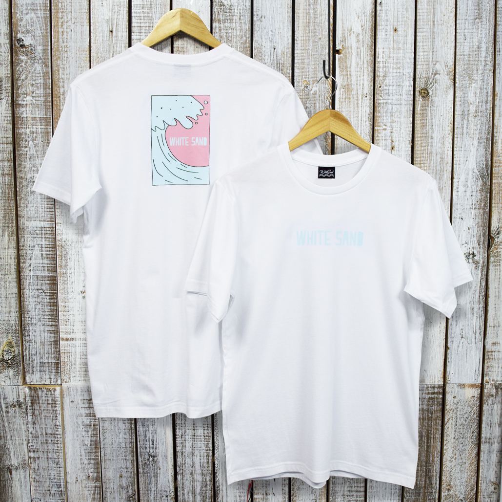 T-shirt【Back Wave】White