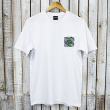 画像をギャラリービューアに読み込む, Pocket T-shirt【Botanical Stripe】White
