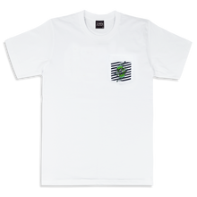 画像をギャラリービューアに読み込む, Pocket T-shirt【Botanical Stripe】White
